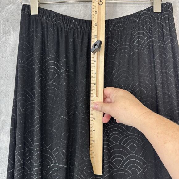 JG's Mad Lab Pants Womens Medium Black Painted Geometric Langenlook Artsy Button - Picture 11 of 13